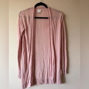 Sigrid Olsen Light Pink Open-Front Cardigan